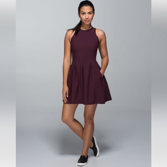 lululemon athletica Dresses & Skirts - Lululemon Here To There Dress Bordeaux Drama sz 2
